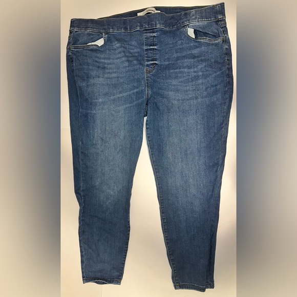 Sonoma Denim - Sonoma Women's Curvy Skinny Jeans Plus Size 22W Dark Wash Blue Denim High Rise